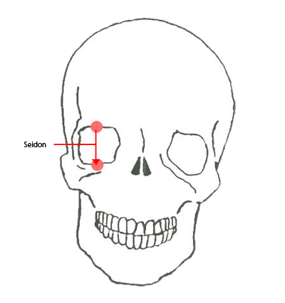 seidon pressure point above and below eye